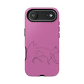 Pink Minimalist Cat Phone Case